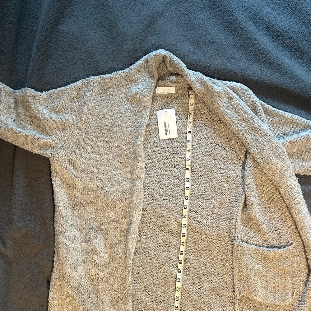 Cozy Gray Knit Cardigan - Picture 2 of 10